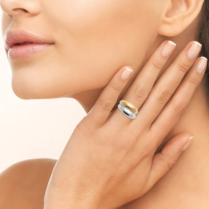 Bague Plaqué Or 750 3Mic Bic