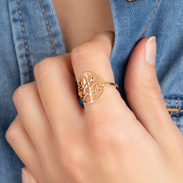 Bague Plaqué Or 750 3Mic