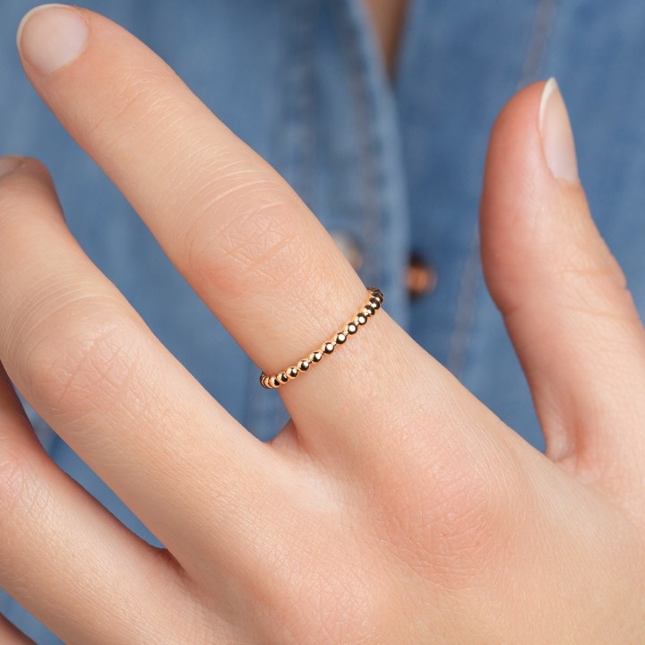 Bague Plaqué Or 750 3Mic