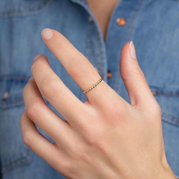 Bague Plaqué Or 750 3Mic