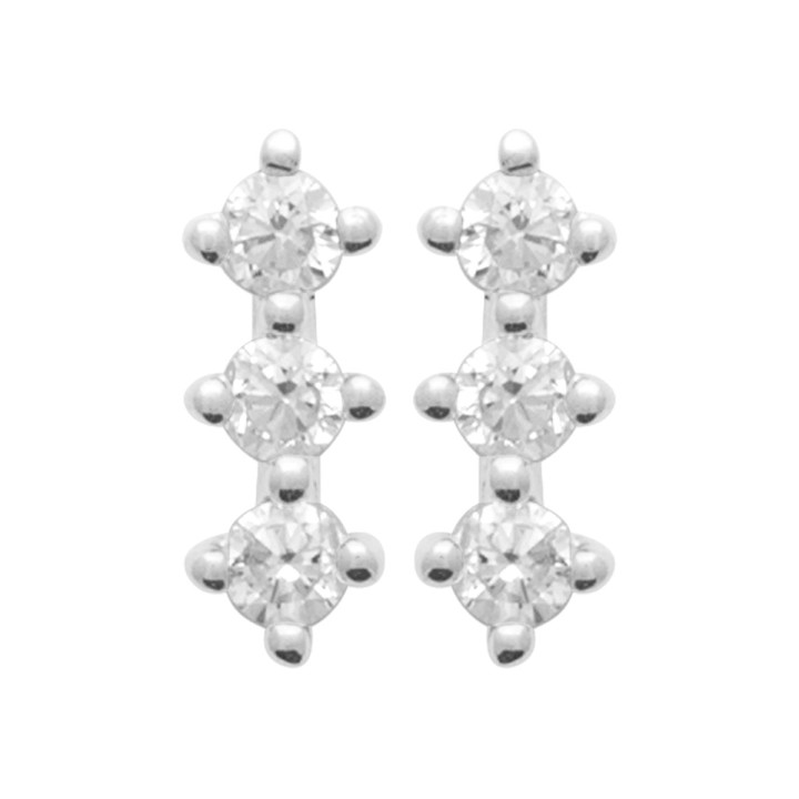 Boucle D'Oreille Argent 925 Rhodie Oz