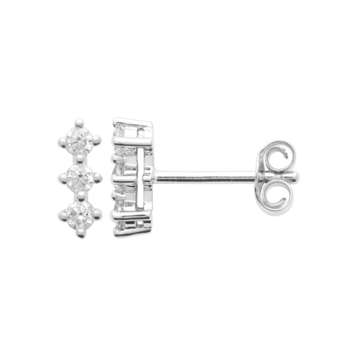 Boucle D'Oreille Argent 925 Rhodie Oz