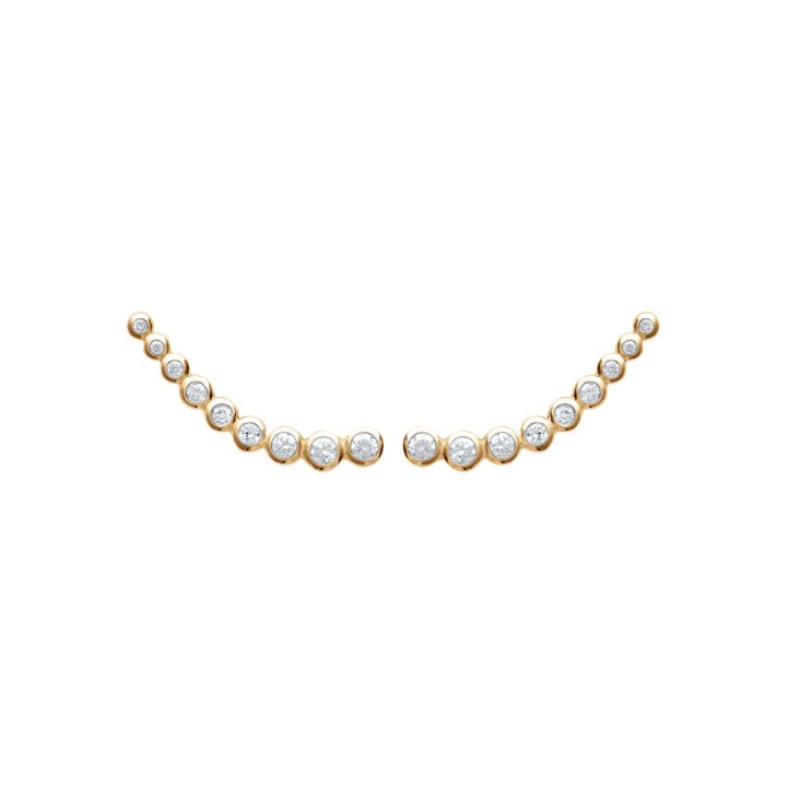 Boucle D'Oreille Plaqué Or 750 3Mic Oz