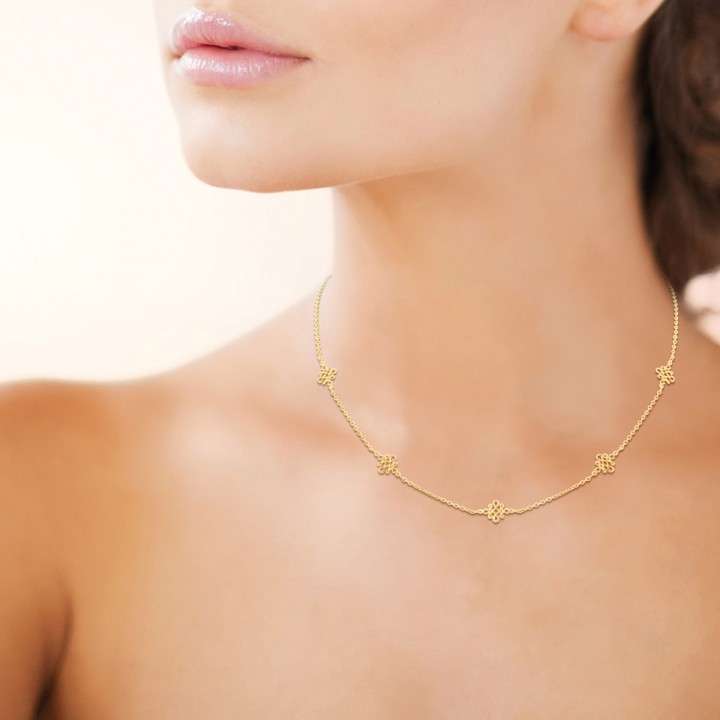 Collier Plaqué Or 750 3Mic