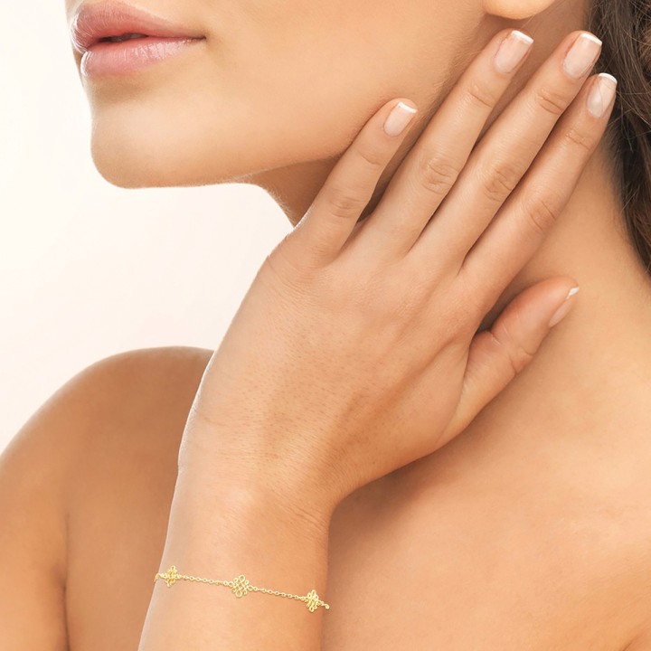 Bracelet Plaqué Or 750 3Mic