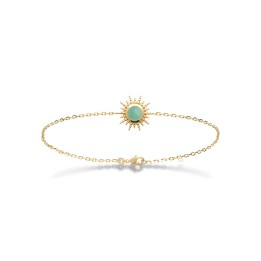 Bracelet Plaqué Or 750 3Mic Aventurine