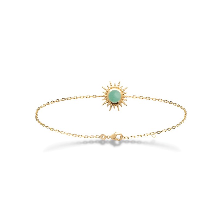 Bracelet Plaqué Or 750 3Mic Aventurine
