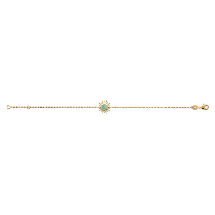 Bracelet Plaqué Or 750 3Mic Aventurine